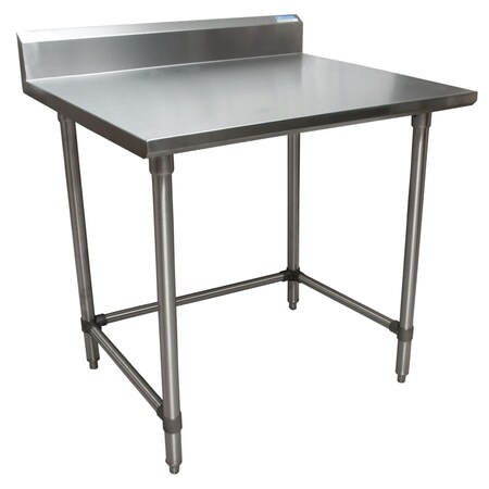 Bk Resources Stainless Steel Work Table W/Open Base, Plastic Feet 5 Riser 30"Wx24"D SVTR5OB-3024